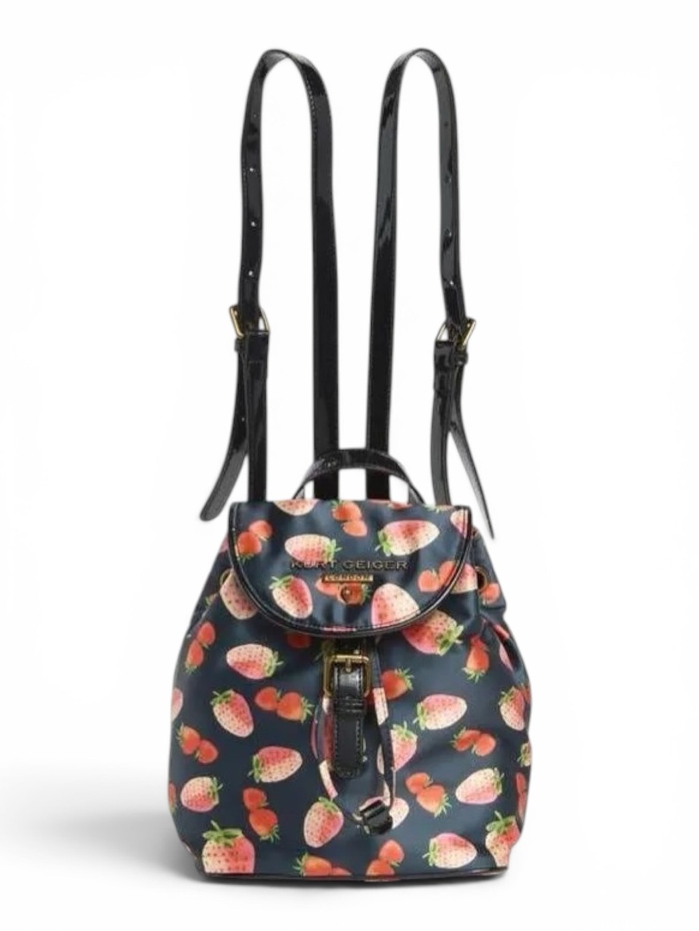 Kurt Geiger NWT Portobello Strawberry Print Nylon Backpack